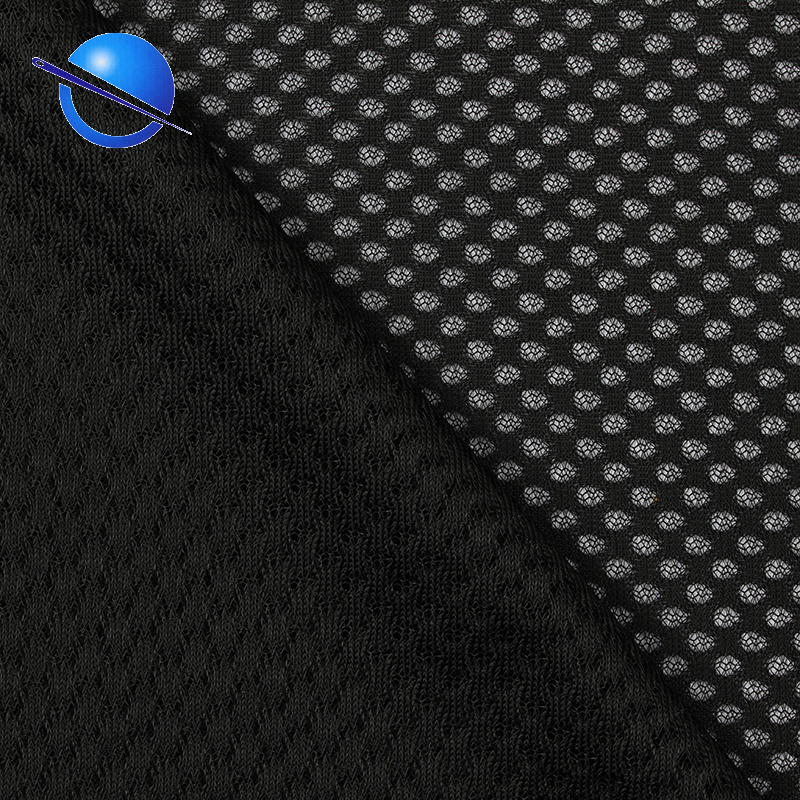 Hollow pattern 100% polyester breathable sportswear mesh fabric