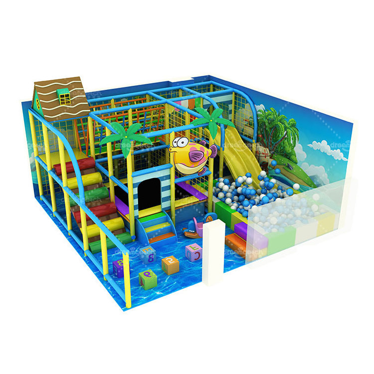 Children Commercial europe blue pvc pipe cover equipment educational wall indoor playground