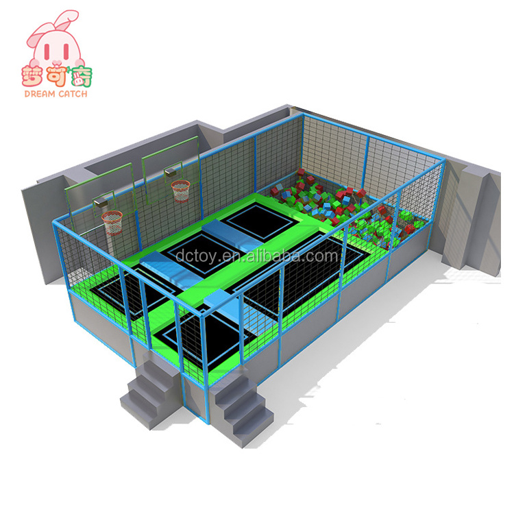 Adult air zone trampoline park indoor equipment,basketball games jumping trampoline