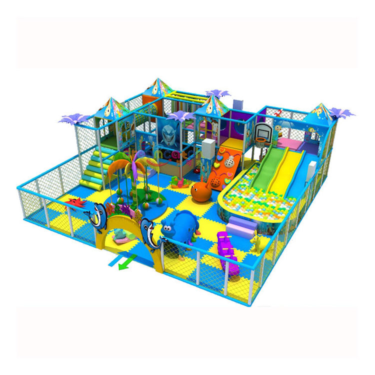 Children Commercial europe blue pvc pipe cover equipment educational wall indoor playground