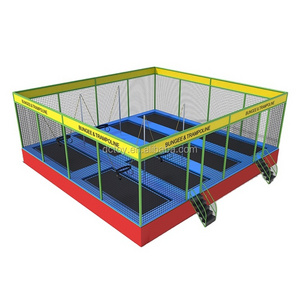 Adult air zone trampoline park indoor equipment,basketball games jumping trampoline