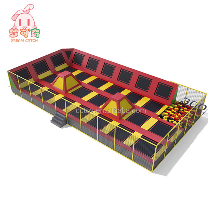 Adult air zone trampoline park indoor equipment,basketball games jumping trampoline