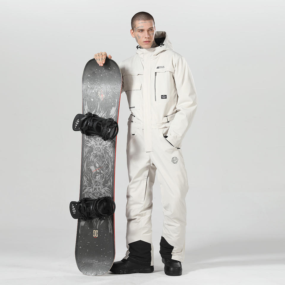 New Design Mens One Piece Snow Suit High Quality Custom Waterproof Full Body Jumpsuits Ski Suit