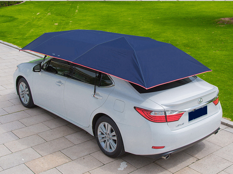 4.2M Folding Portable Tent Sunshield car auto sunshade umbrella Protection Semi-automatic Waterproof Sun Shade Roof Cover E0297