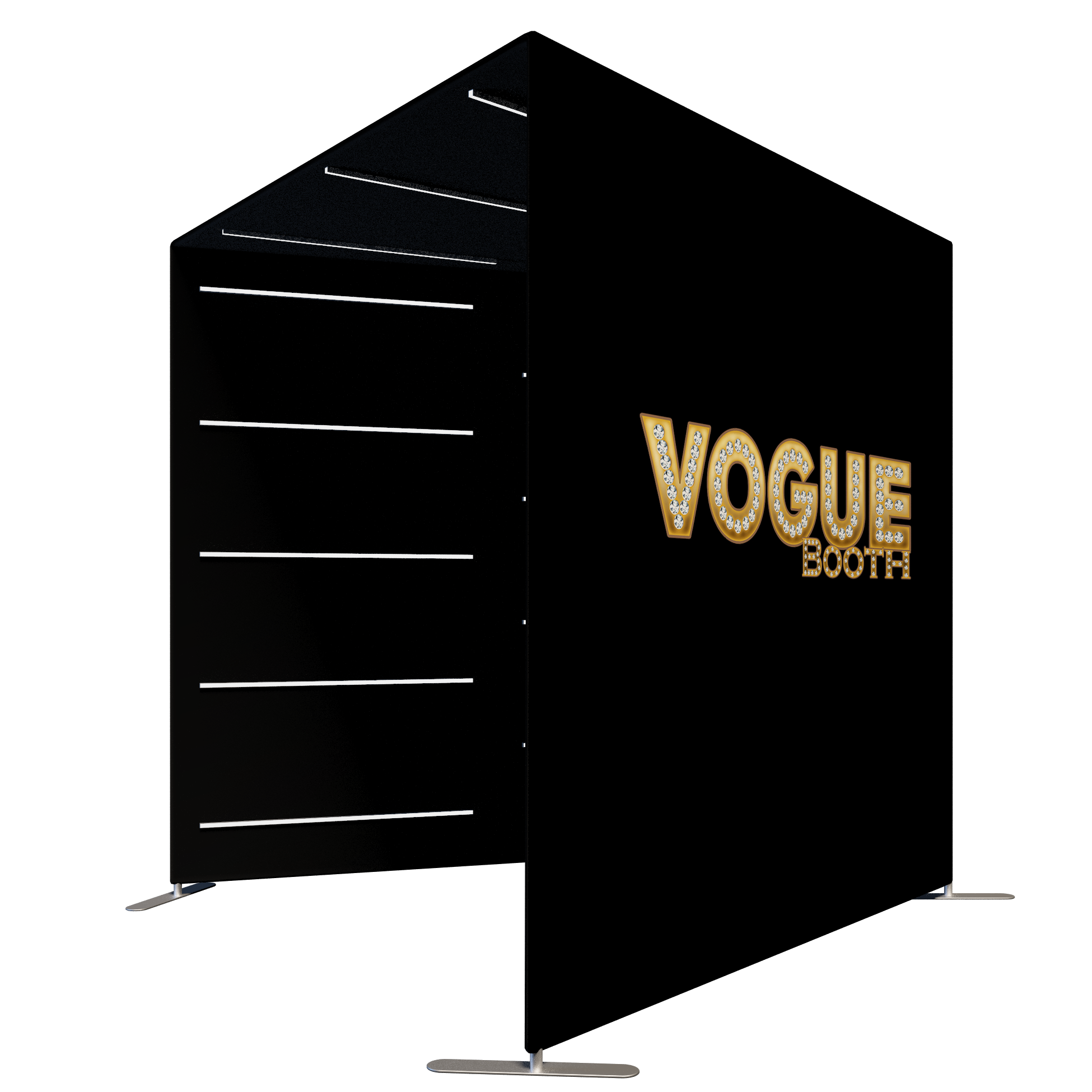 Custom Designs Aluminum Tension Fabric Portable Backdrop Tradeshow Exhibition 360 Photo Booth Enclosure  Arch Stand Shelf