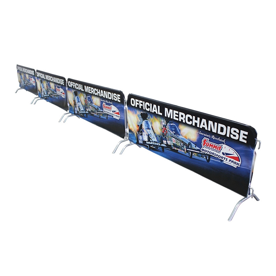 Pedestrian Crowd Barrier Banners and Covers Scrim for Building Sites