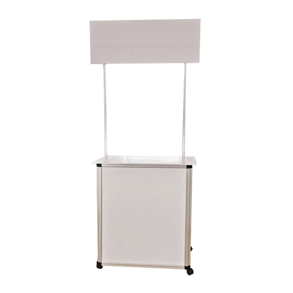 Outdoor Portable Deluxe Sampling Booth Table  Pop Up Foldable Exhibition Booth Advertising Display Promotion Counter with Lock