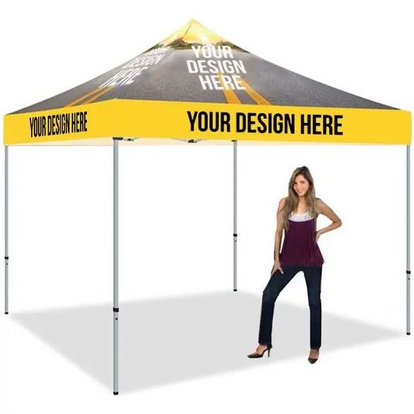 Custom Printed Waterproof  Portable Made Quick 10X10 Frame Easy Pop Up Tent Events Canopy Tents