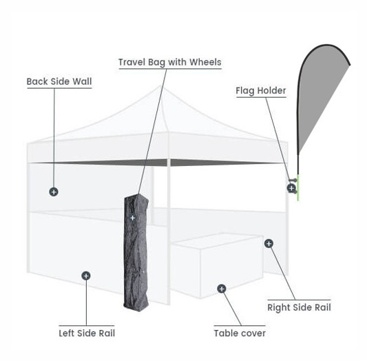 Wholesaler Price Custom Size Portable Steel Pop Up Canopy Tent