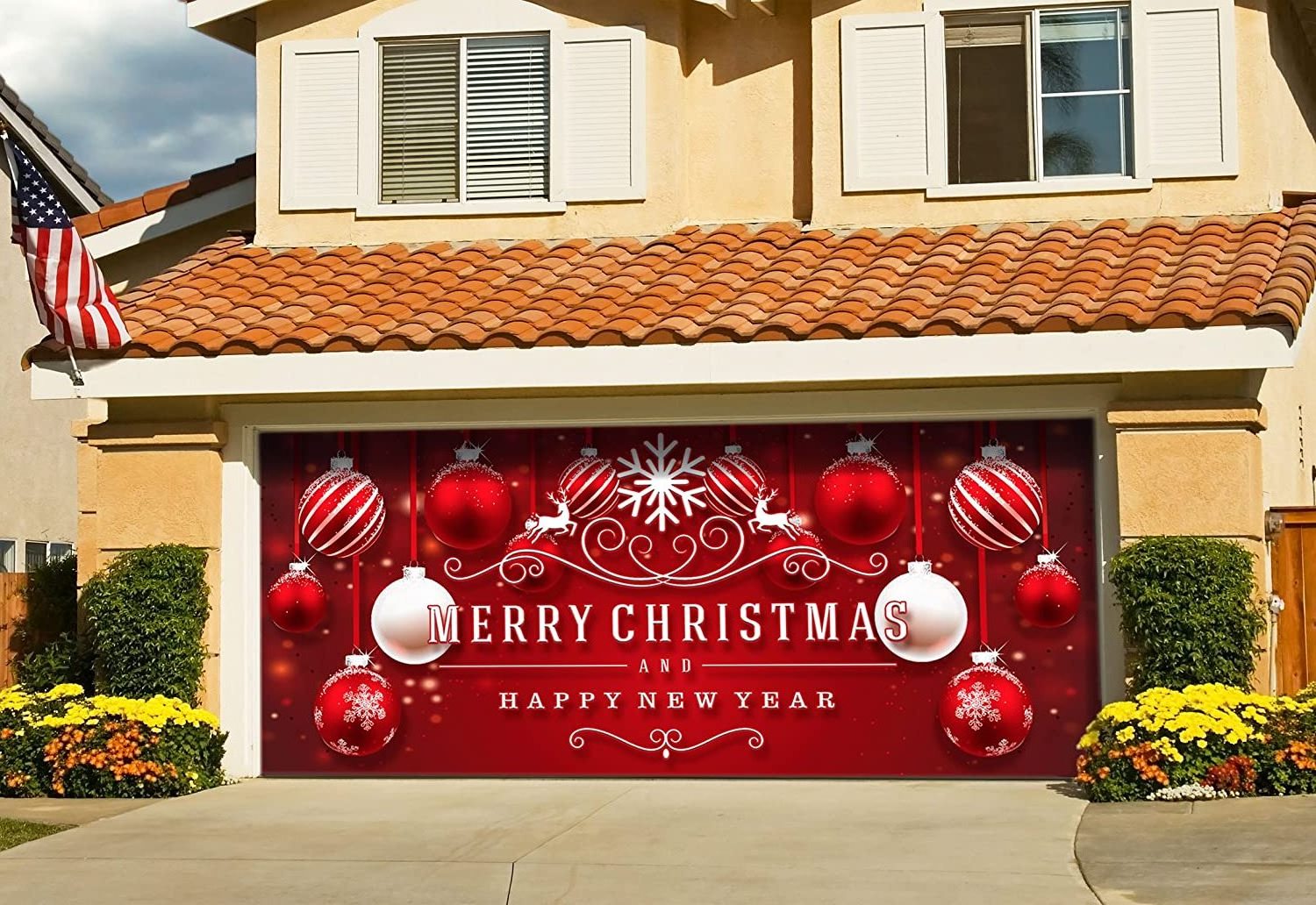 7 x 16ft Christmas Decoration Holiday Garage Door Banner Mural Wall Banner