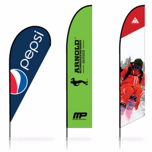 Advertising Beach Feather Flag Teardrop Flying Beach Flag Pole Wind Swooper Flag Banner Stand With Custom Printing