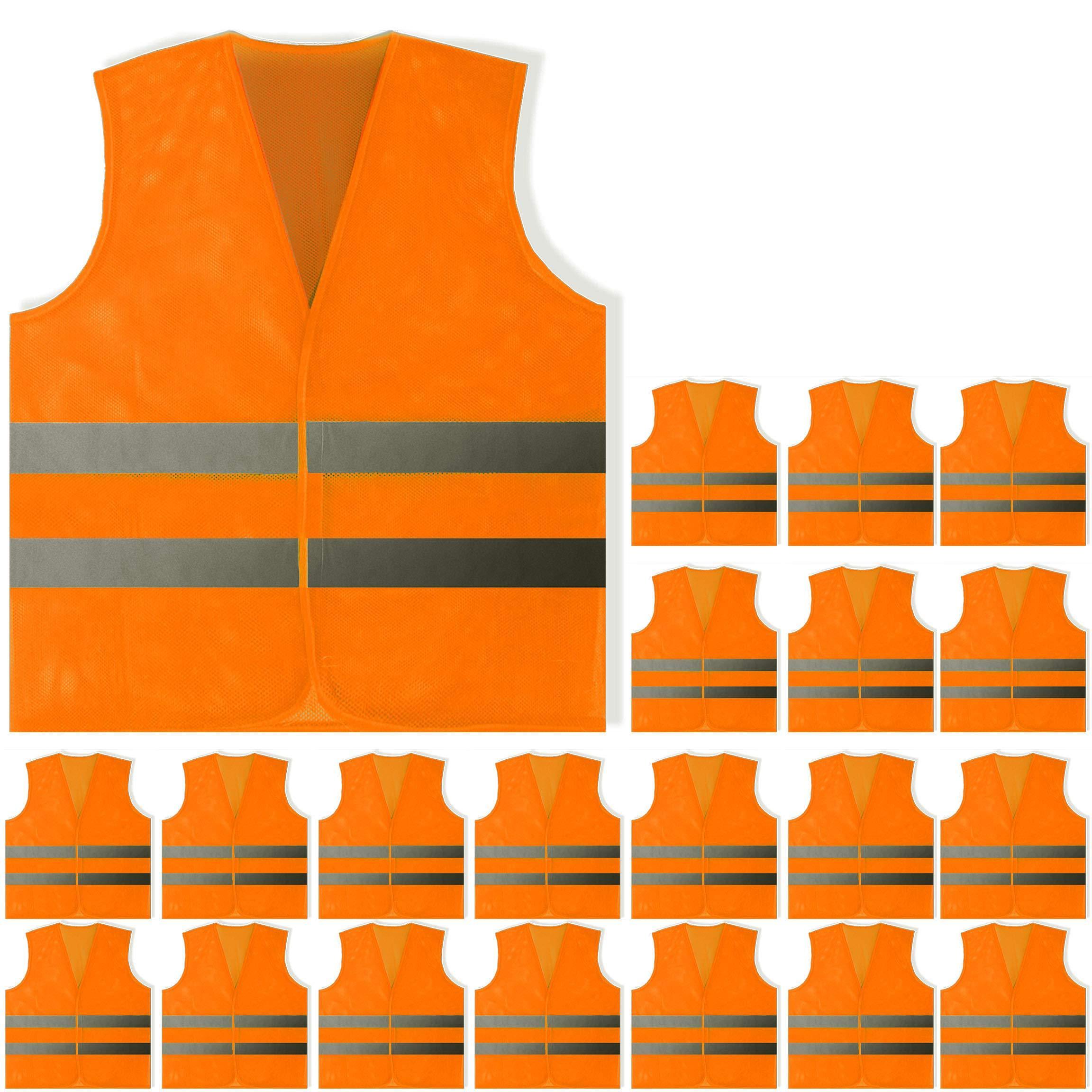 Wholesale Security Vest Jacket High Visibility Road Safety Orange Green Color Construction Work Place Safety Vest with Logo