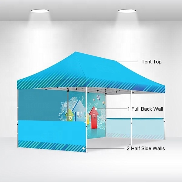 Outdoor 10x10 ft 10x20ft Aluminum Frame Custom Design Folding Gazebo Tent for Event Trade Show Canopy Advertising Tent