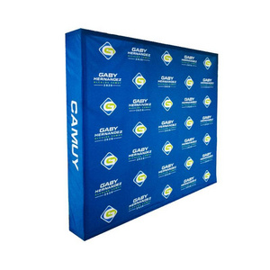 Portable Exhibition Booth Wall Banner Stand Straight Backdrop Tension Fabric Pop Up Display For Trade Show