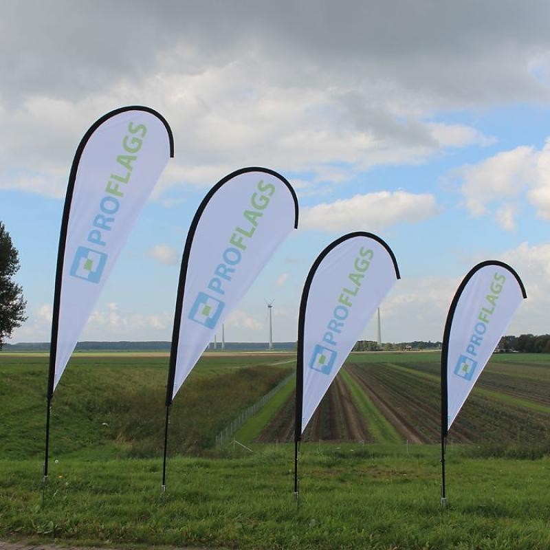 Advertising Beach Feather Flag Teardrop Flying Beach Flag Pole Wind Swooper Flag Banner Stand With Custom Printing