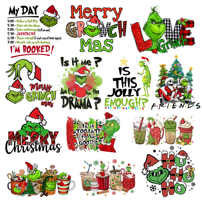 Ready to Ship Wholesale Christmas Decoration factory supply dtf transfers designs Christmas DTF Heat Transfer Film