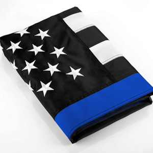 Thin Blue Line Flag 3x5 ft Embroidered Stars Sewn Stripes Black White Blue Red Line American Flag