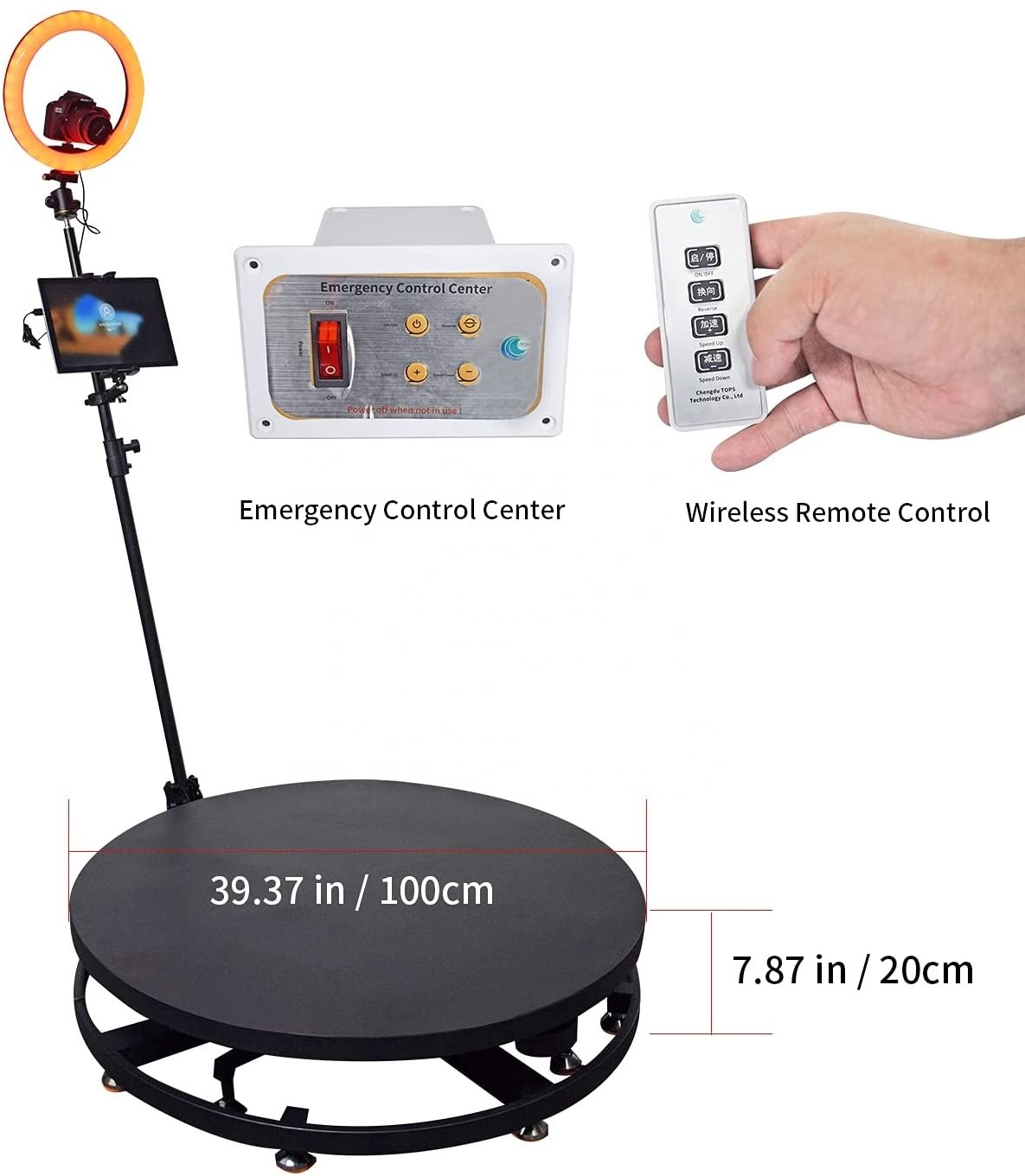 360 Photobooth Machine 360pro Slow Motion Rotating Portable Selfie Platform Spin 360 Degree Photo Booth with Rotating Stand