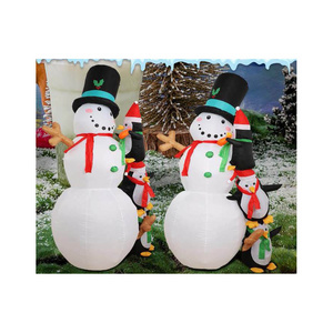 Giant Custom Christmas Santa Inflatable Doll Outdoor Airblown Santa With Lights LED Blow Up Santa Claus Christmas Model