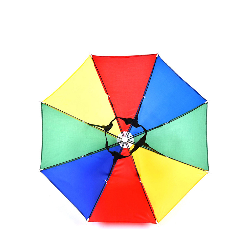 Wholesale Custom Promotion Fan Gift Mini Sun Rain Head Umbrella Small Head Hat Umbrella