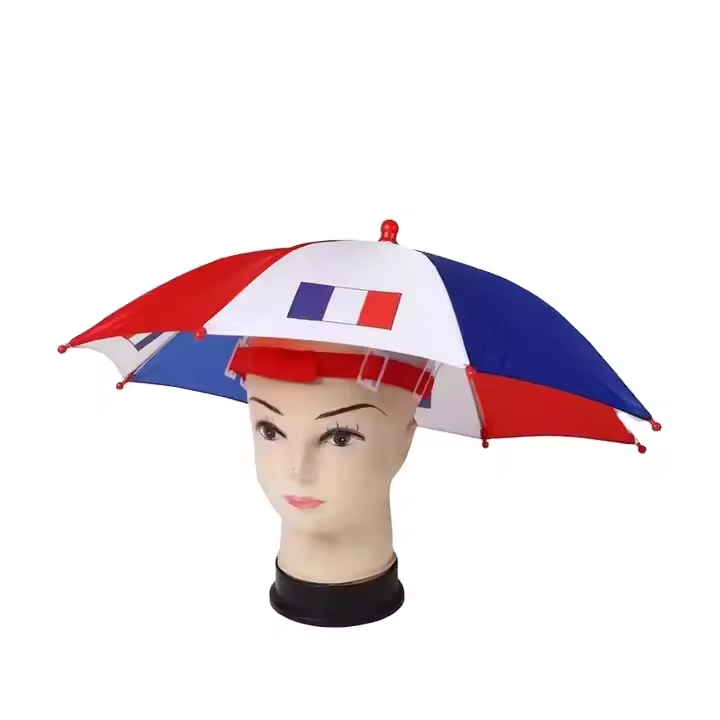 Customized New Era Original Caps Any Country France Crazy Football Fans Head Hats Flag Umbrella