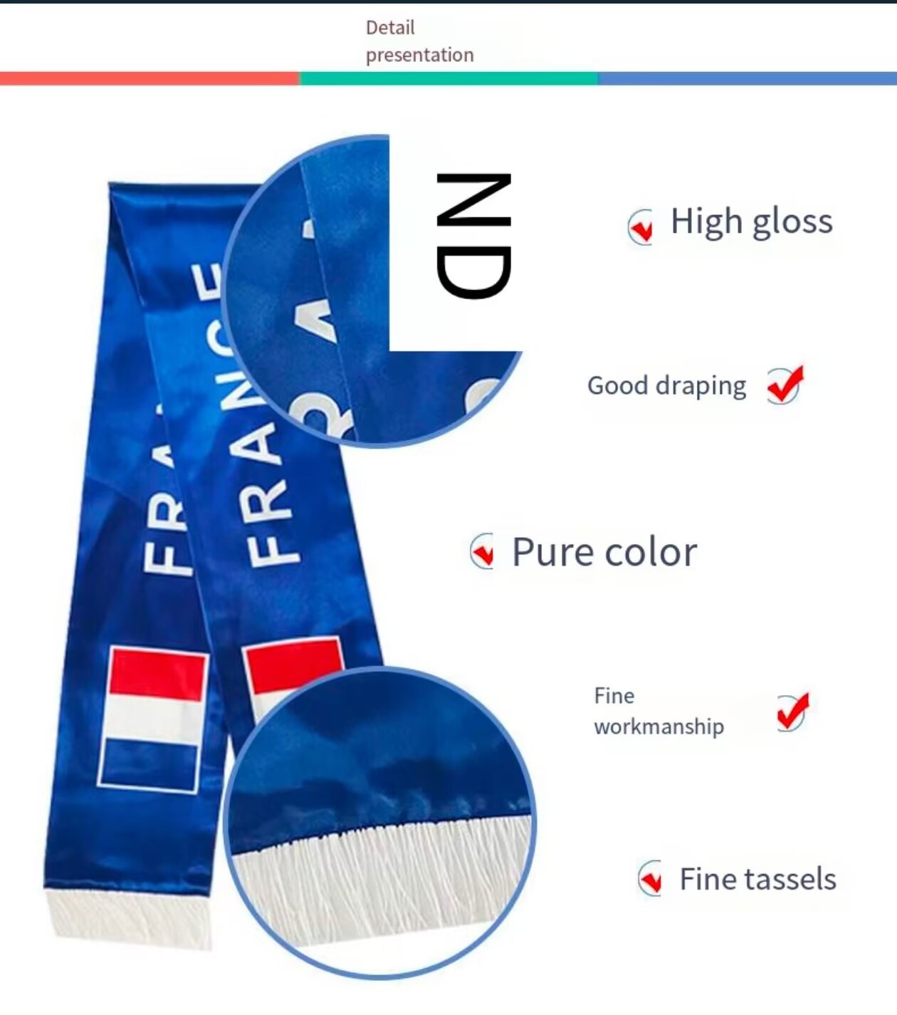 Wholesale Customized Israel Scarves European Competition Election Football Fan Team Cup Scarves