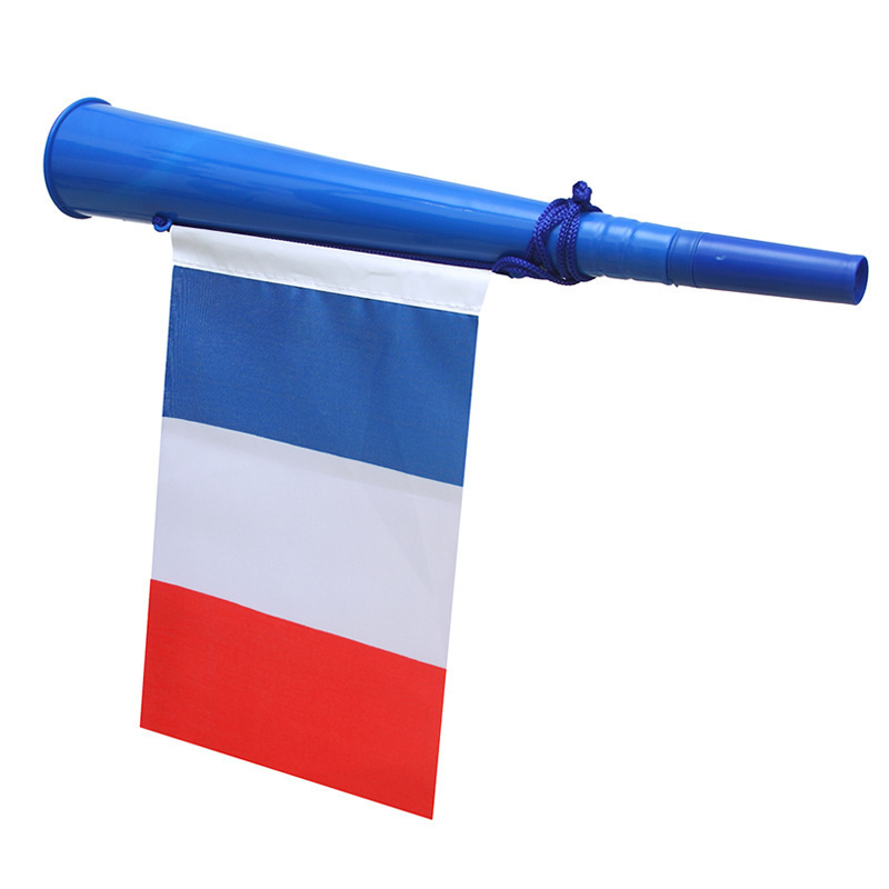 Wholesale Custom National Flag Vuvuzela Plastic France Fan Horn For Football Game