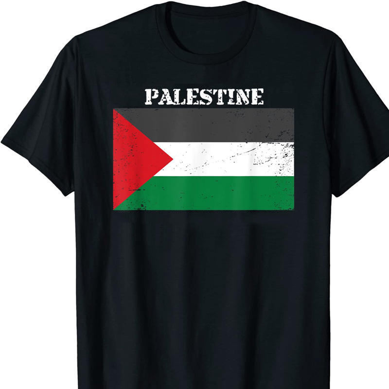 Palestine Products Custom over Size Men's Flag T Shirts Free Palestine Football Shirt 2 Peace