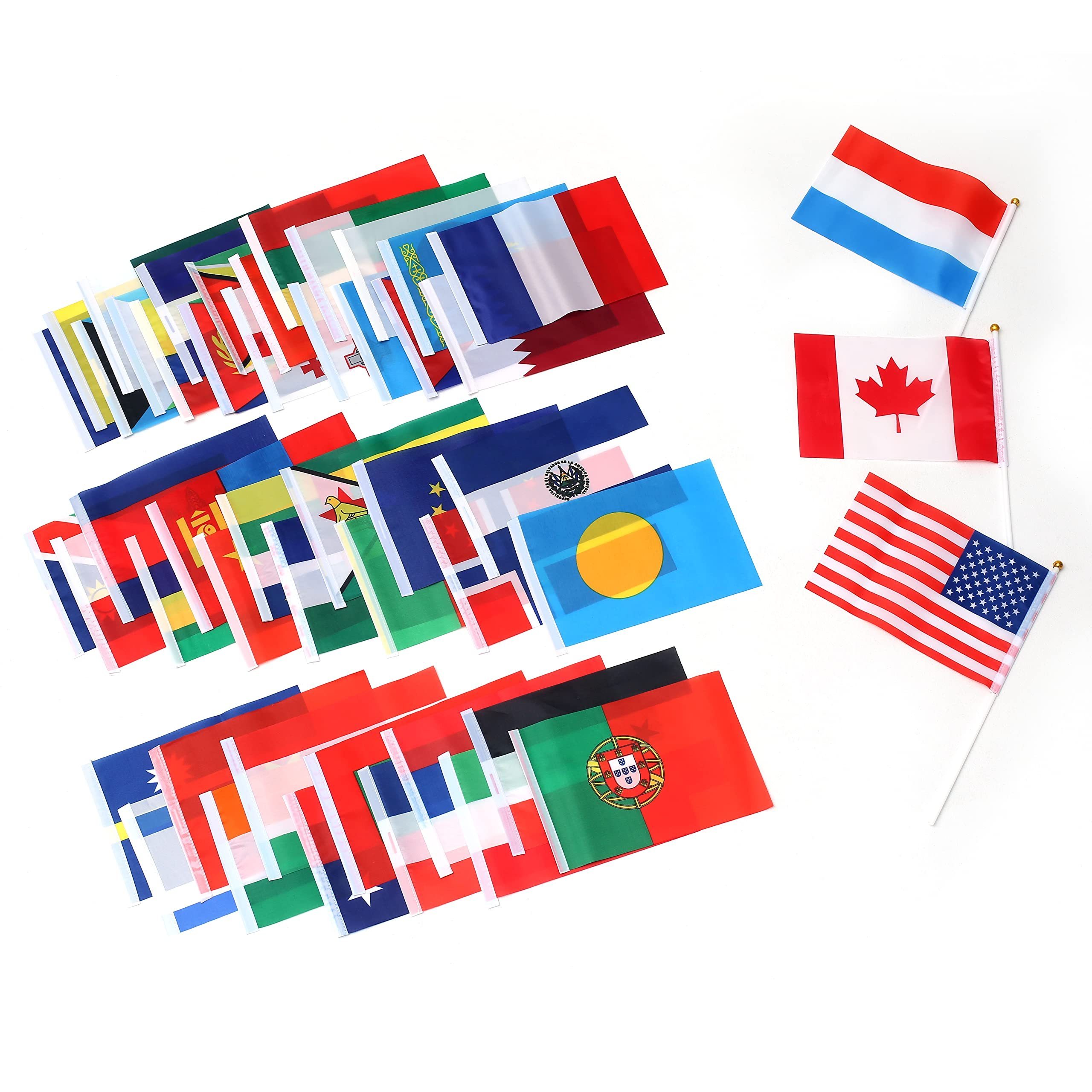 Wholesale 200 countries national stick flags small mini hand held flag for sports events