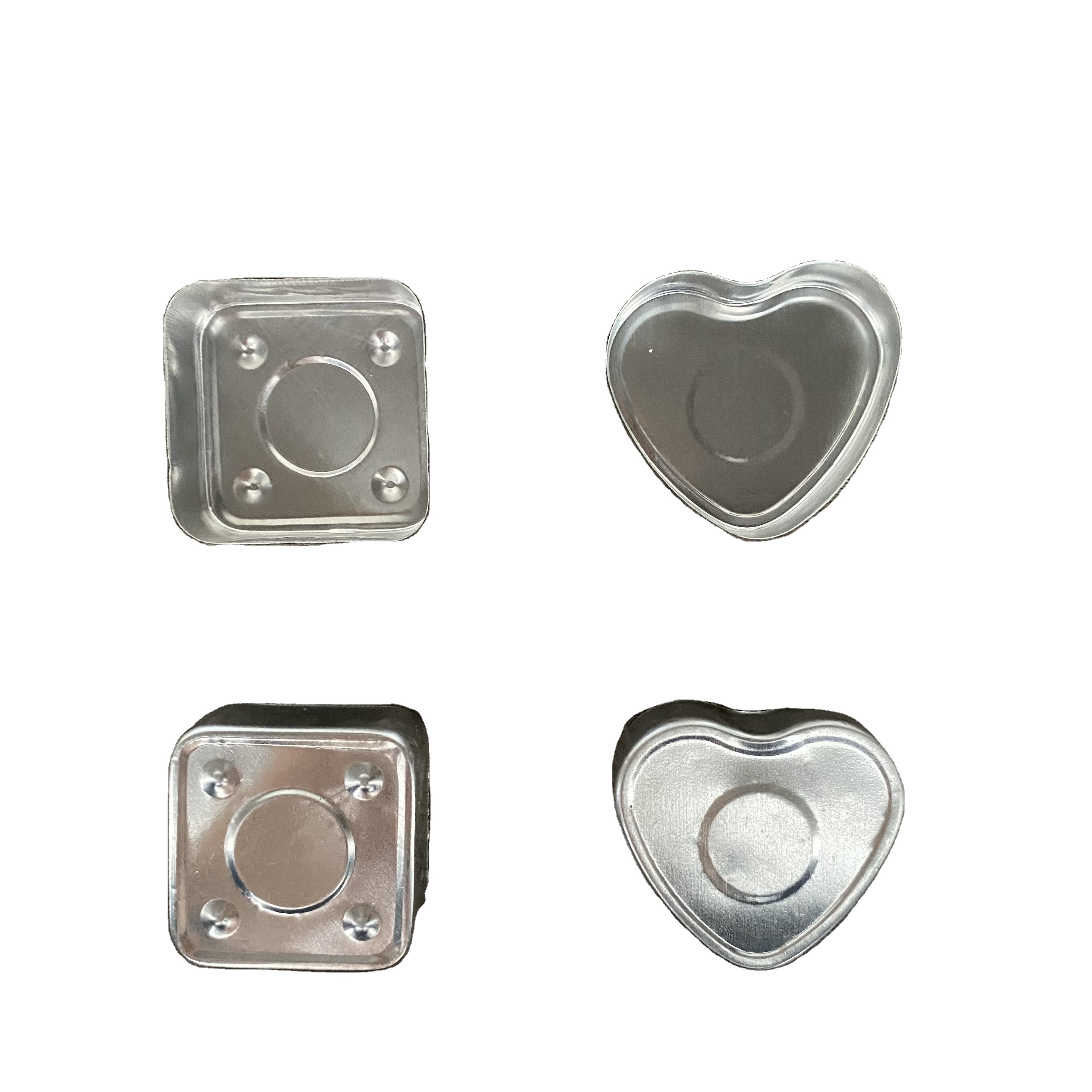 festival usage heart shape aluminium tealight candle cup