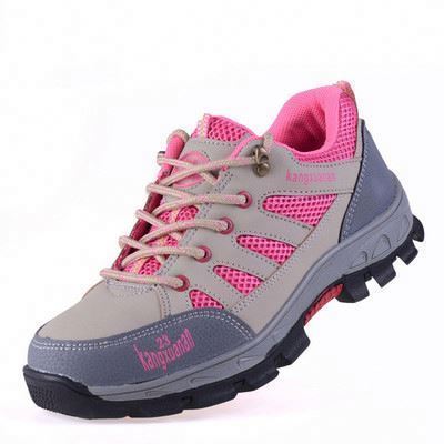 dd Cutie New women work safety shoes Baotou Steel breathable mesh weave fly specialty industrial steel toe boots