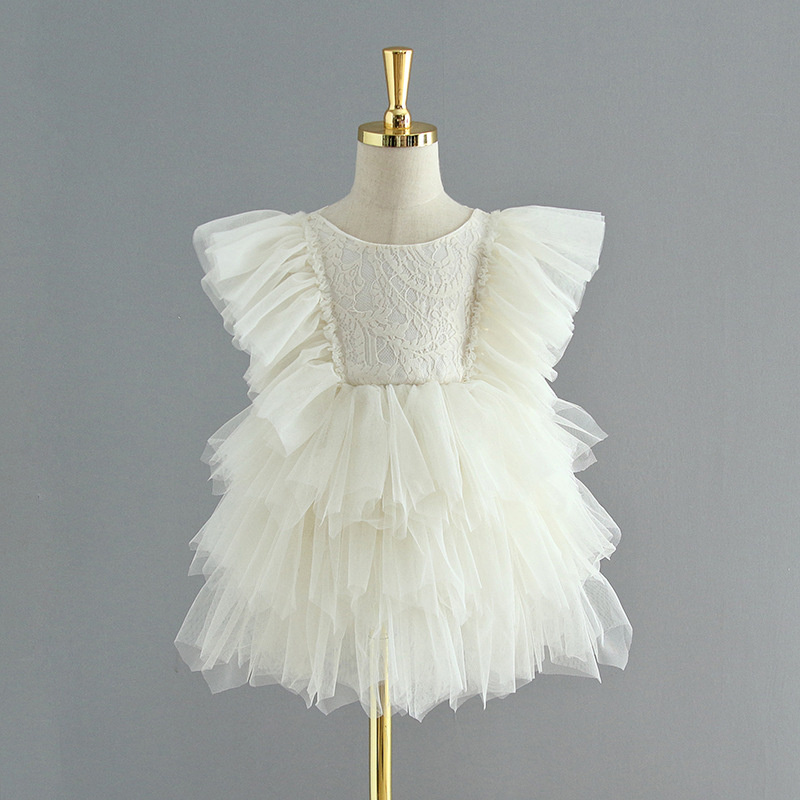 Fancy toddler ruffle tutu dresses for girls kids wholesale  floral dress girls flower girl  9 month photo