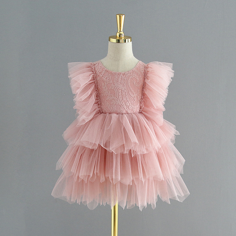 Fancy toddler ruffle tutu dresses for girls kids wholesale  floral dress girls flower girl  9 month photo