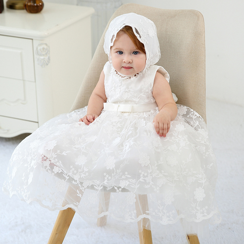 Wholesale OEM ODM Christening Dress For Baby Girl White Baby Baptism Set Gowns