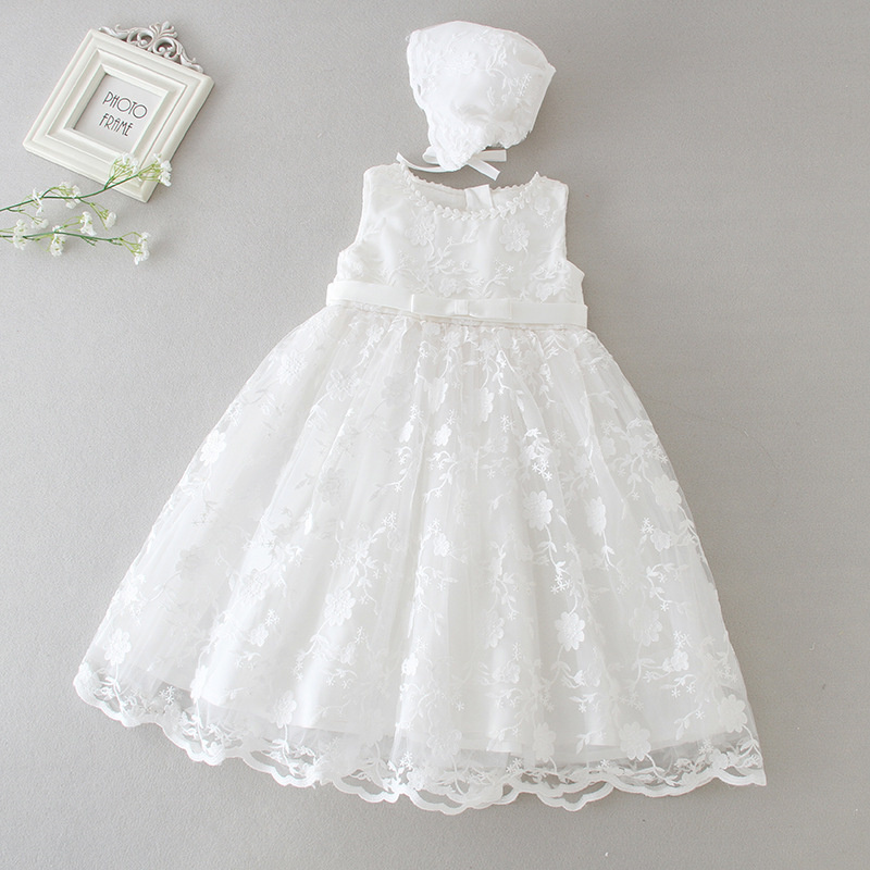 Wholesale OEM ODM Christening Dress For Baby Girl White Baby Baptism Set Gowns