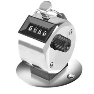 Mini Hand Held Tally Counter Manual Counting Golf Clicker Small Mechanical Training Timer Counter Metal counter with base