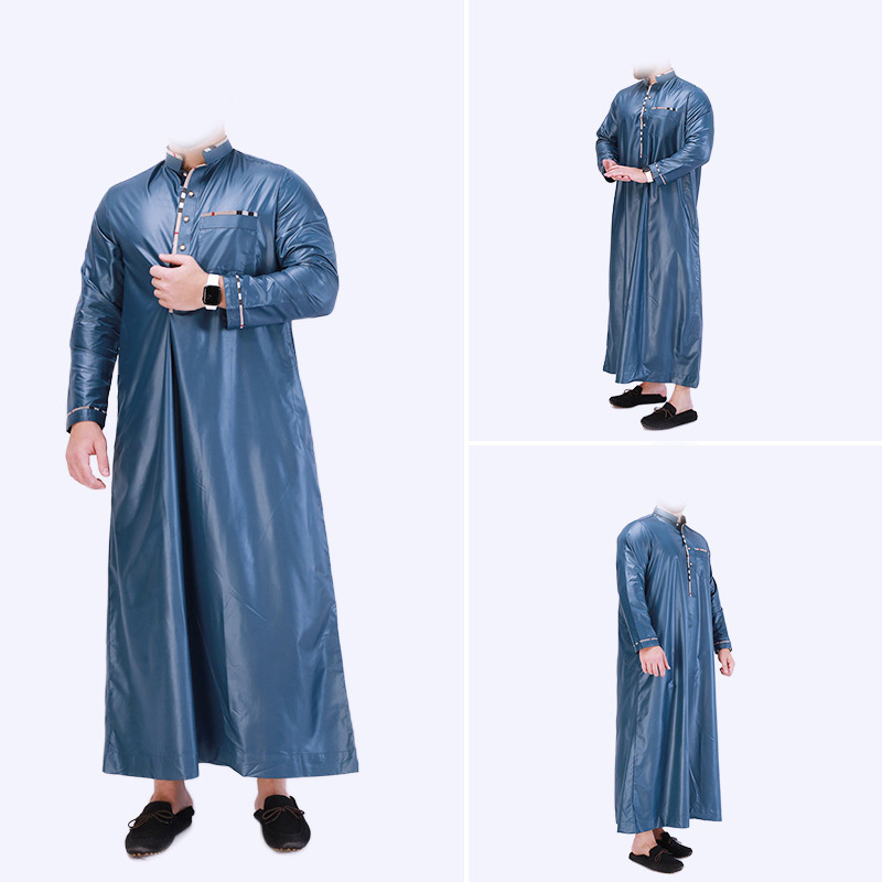 New classic abaya Middle Eastern men's dress Muslim Middle Eastern national dress