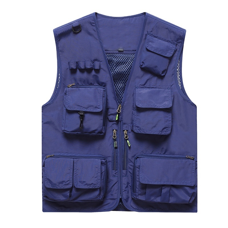 Custom vest print logo tooling vesttooling style photographer's work shirt multi-pocket vest print logo tooling vest