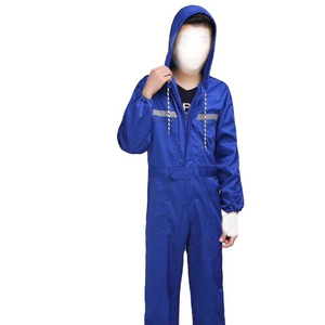 Reflective jumpsuit for men and women workshop auto repair  construction site  long-sleeved hooded anti-fouling protective wear