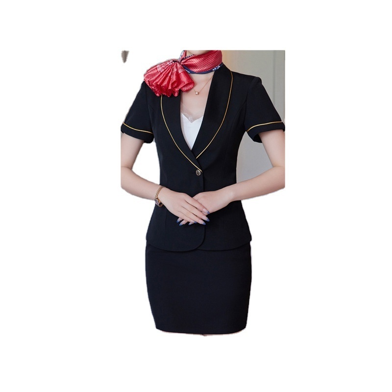 Flight attendant uniform Female students art test etiquette training snare drum band costume set flight attendant uniform