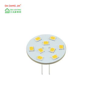 Led G4 9leds bulb 2835SMD T3 JC Bi-Pin AC DC12V 2W Dimmable Flat Disc Lamp for RV Dome Puck Landscape Light