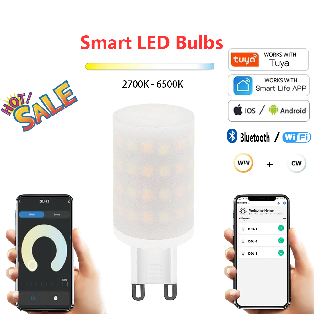 2023 smart bulb alexa google home with tuya E12 LED Bulb WiFi 2700-6500k Dimmable