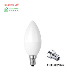 C37 E12 Base Candle Bulbs replacement 50/60w halogen 5W 470 lumens12V 120V/220V warm white/cool white perfect dimmable