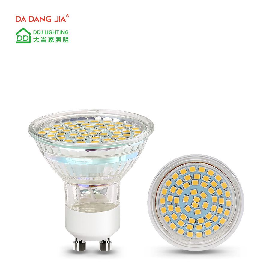 Hot selling GU5.3 GU10 Pin 3w 350 lumen AC 90-265V glass housing gu10 LED spot light bulbs