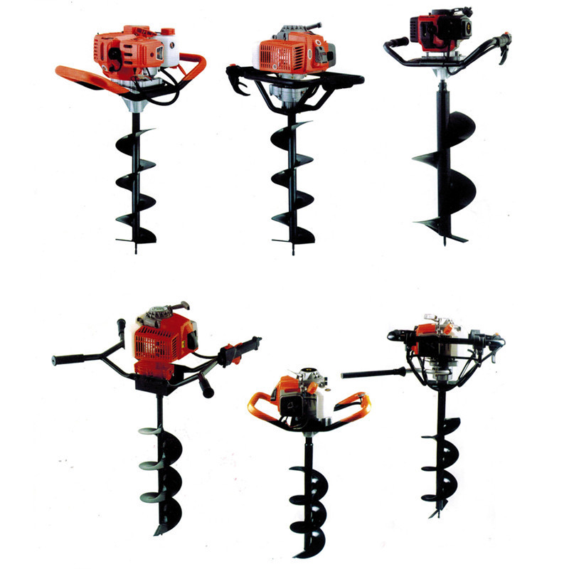 Portable gasoline tree digging machine, seedling and tree planting machine, tree lifting and pit digging machine with soil ball