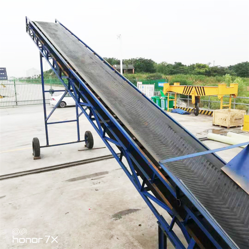 Stair climbing belt conveyor, cardboard box cargo long-distance conveyor