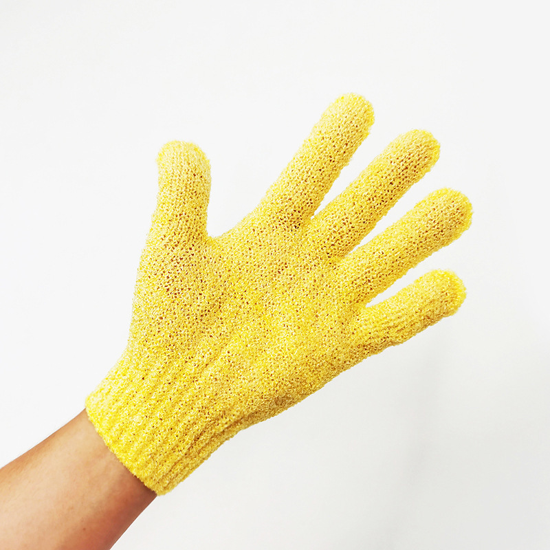 Custom Five Fingers Exfoliating Gloves Massage Dead Skin Remover Exfoliating Gloves Body Scrubbers