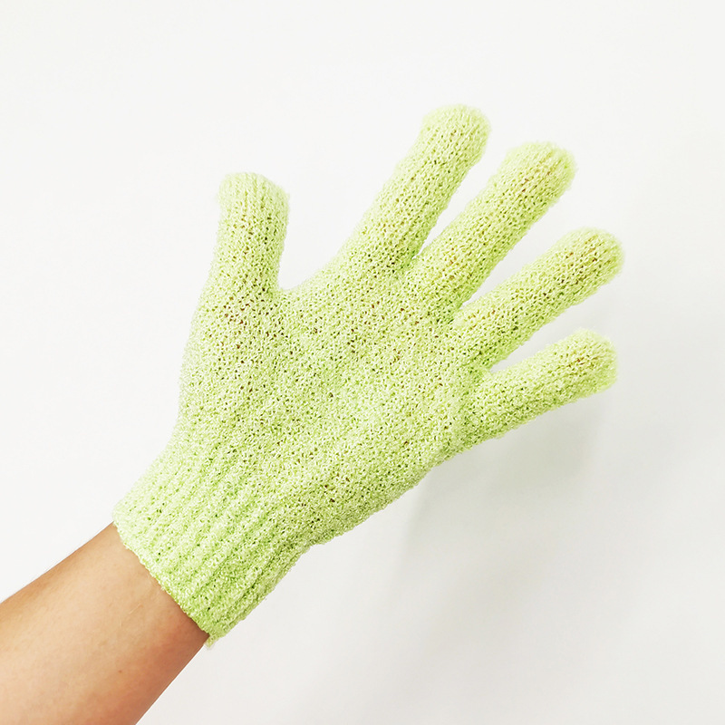 Custom Five Fingers Exfoliating Gloves Massage Dead Skin Remover Exfoliating Gloves Body Scrubbers