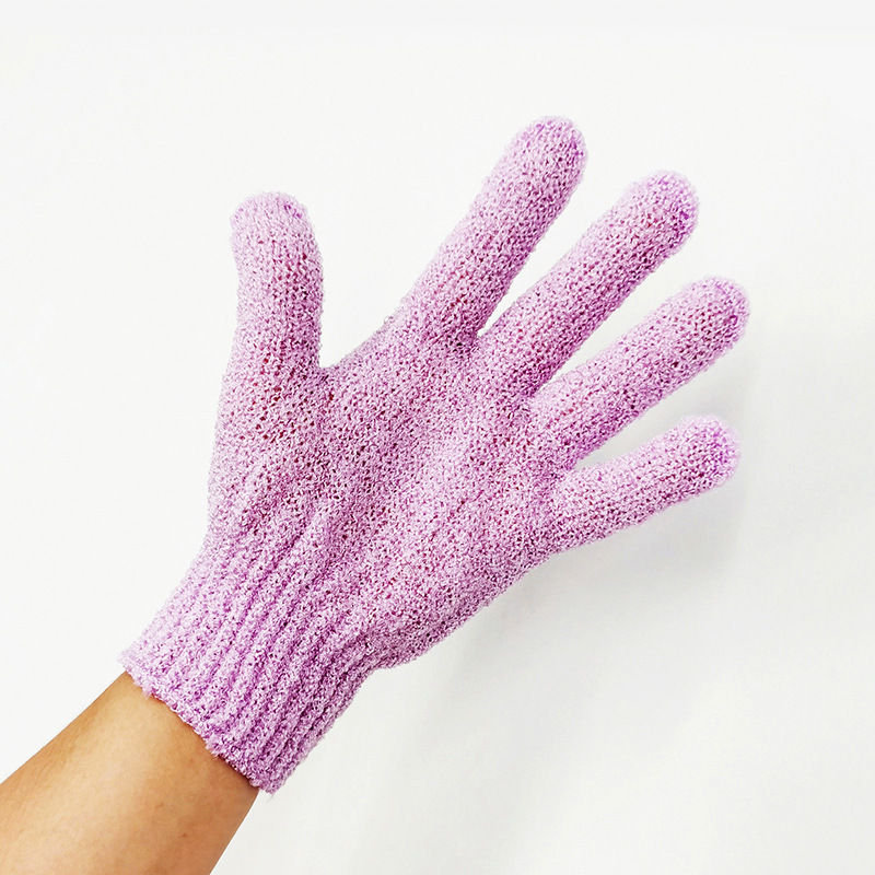 Custom Five Fingers Exfoliating Gloves Massage Dead Skin Remover Exfoliating Gloves Body Scrubbers