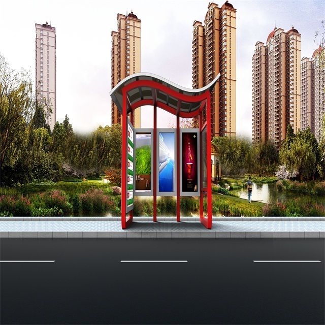 Hot Sale Hot Dip Galvanized Sheet Air Conditioner Bus Shelter Modern Advertising Bus Station Supplier